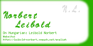 norbert leibold business card